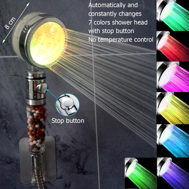 L Stop shower head M
