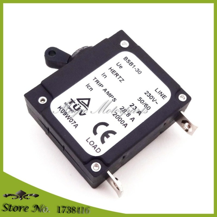 Disjoncteur 230V 15A 18,8A BSB1-30 2000A 50/60Hz Pour Générateur Chinois