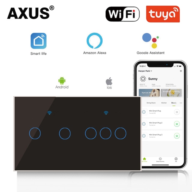 wifi black 5gang