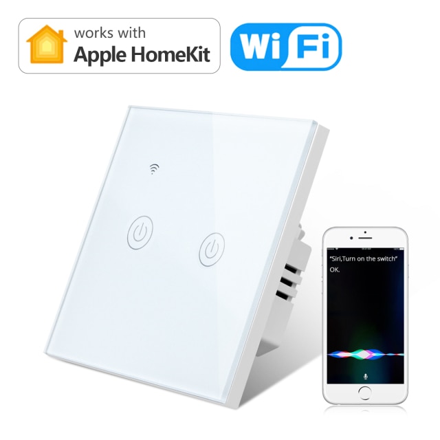 2 Gang White Homekit