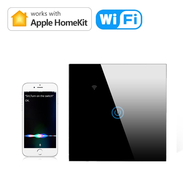 1 Gang Black Homekit