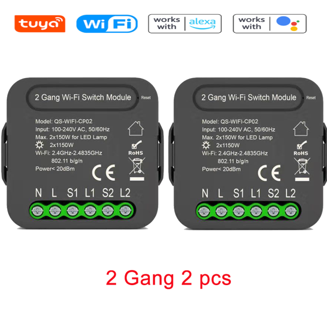 2 pcs 2 Gang