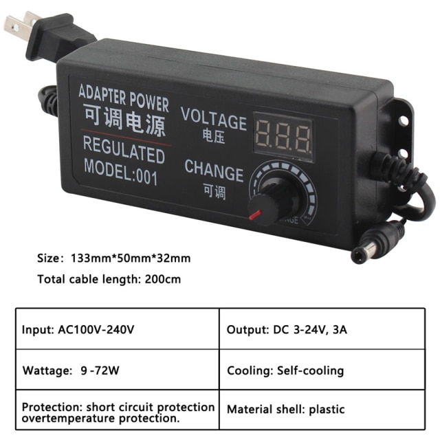 3V-24V 3A Adapter