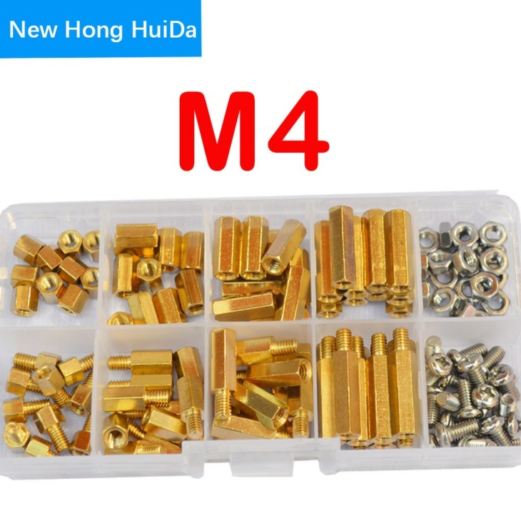 572-Piece Standoff Assortment Kit - M2 M2.5 M3 M4 Brass Spacers With Screws & Nuts