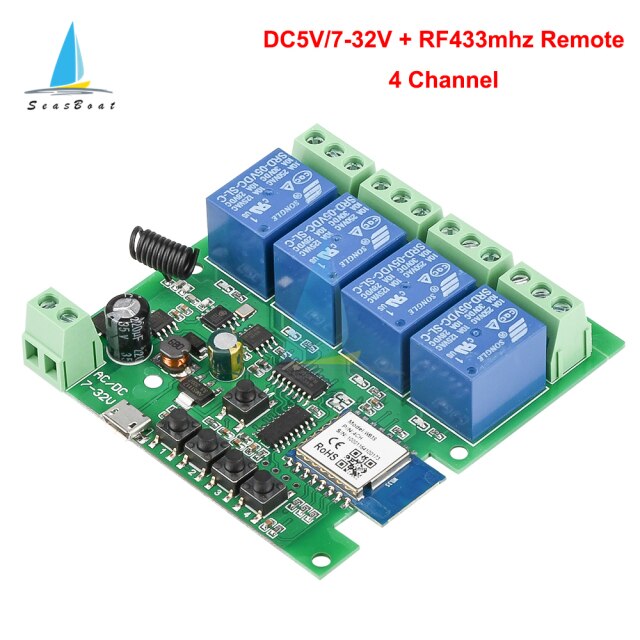 4CH DC7-32V RF433