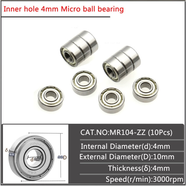 10Pcs MR104ZZ