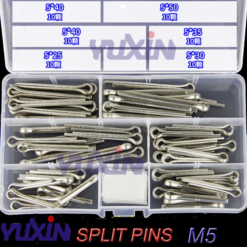 Cotter Pins 140 Pack Durable Assortment Kit Carbon Steel R Clips Heavy Duty