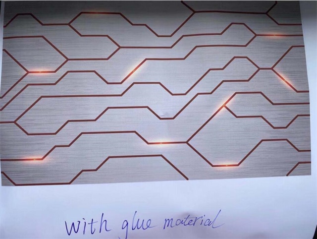 with glue material