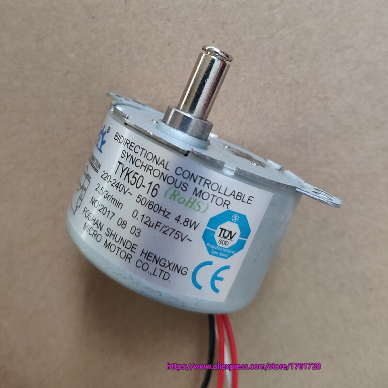 220 240V 4W 50TYZ Wuxi Claw Pole AC Permanent Magnet Synchronous Electric Motors Speed 50 Rpm