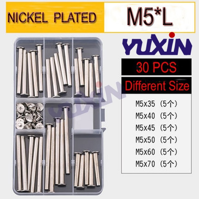 60Pcs Nickel Plated