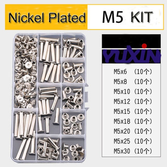 180Pcs Nickel Plated
