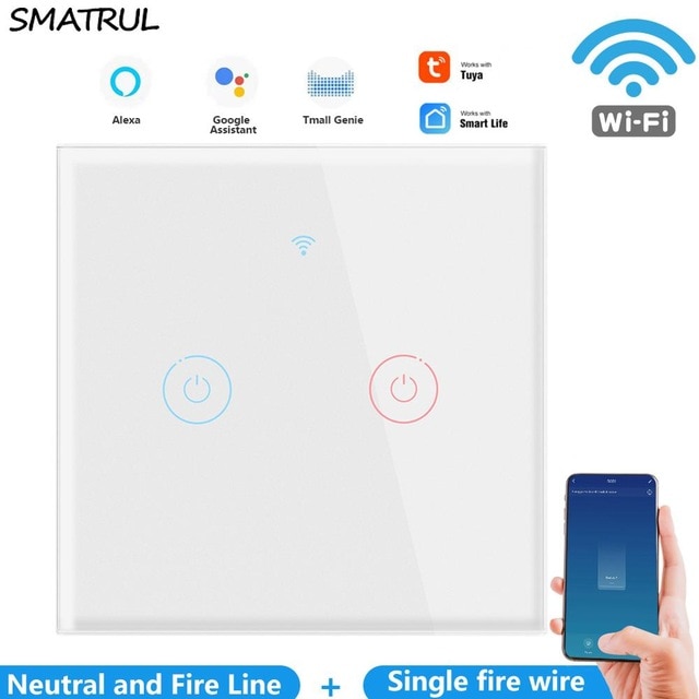 WHITE 2 gang WIFI
