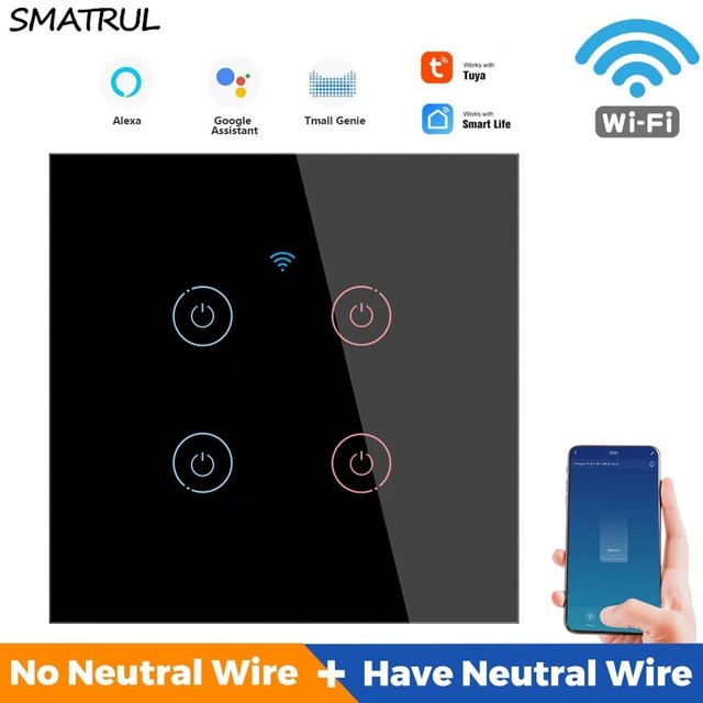 Black 4 gang WIFI