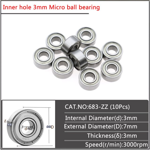 10Pcs 683ZZ