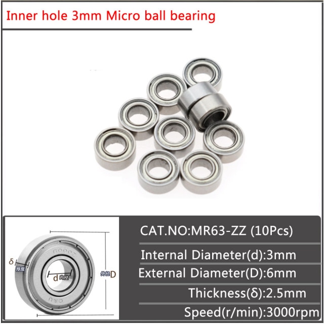 10Pcs MR63ZZ