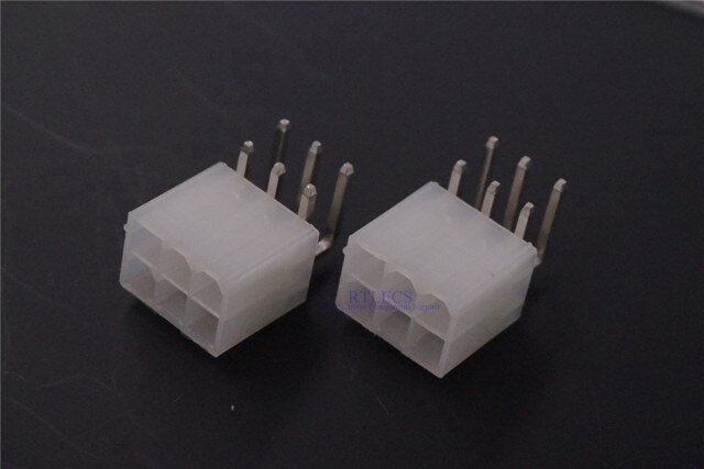 6 Pin Black Angled