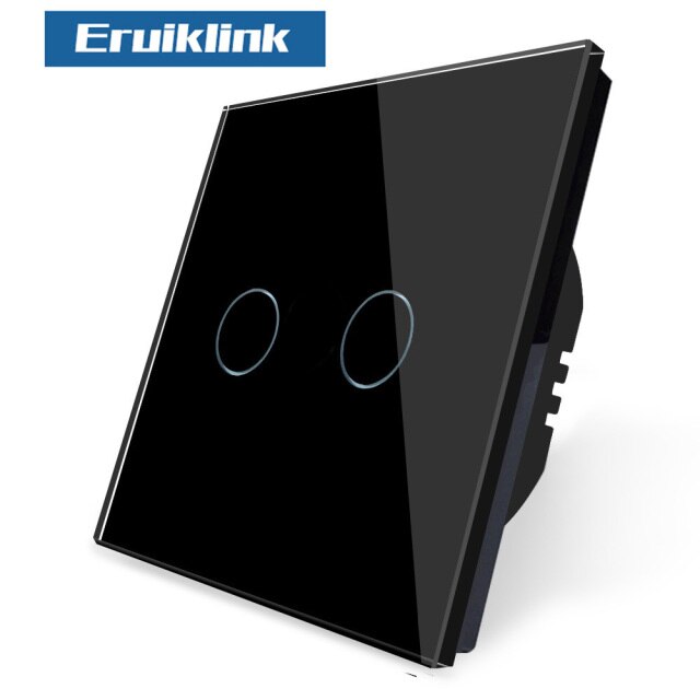 2 Gang Black Switch