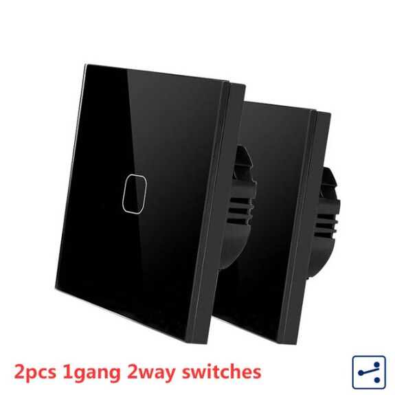 1 Gang 2 Way Black