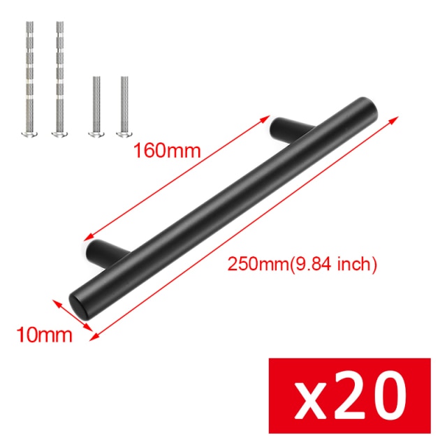 20pcs Black 160mm