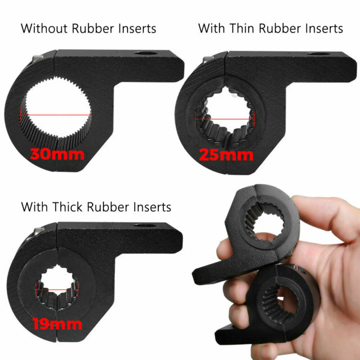 2X 1''inch BULL BAR MOUNT BRACKET TUBE CLAMPS FOR LED WORK LIGHT BAR OFFROAD 4X4