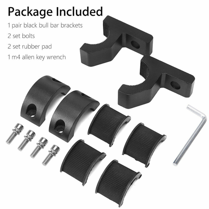 2x 1.75" Bull Bar Roll Cage Tube Mount Clamp Brackets – For LED Work Lights