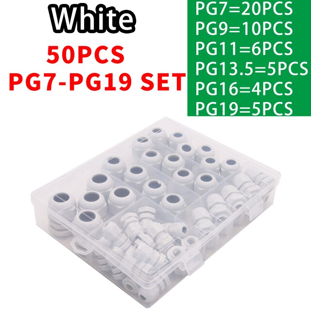 50 PCS White PG