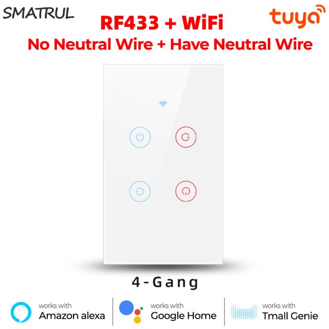 WHITE 4 gang WIFI