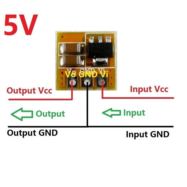 Output 5V no Pin
