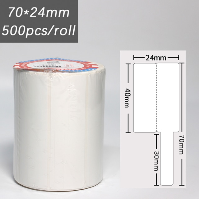 White 70x24mm