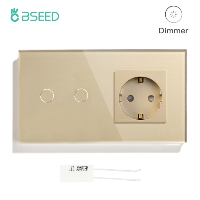 2Gang Dimmer Gold