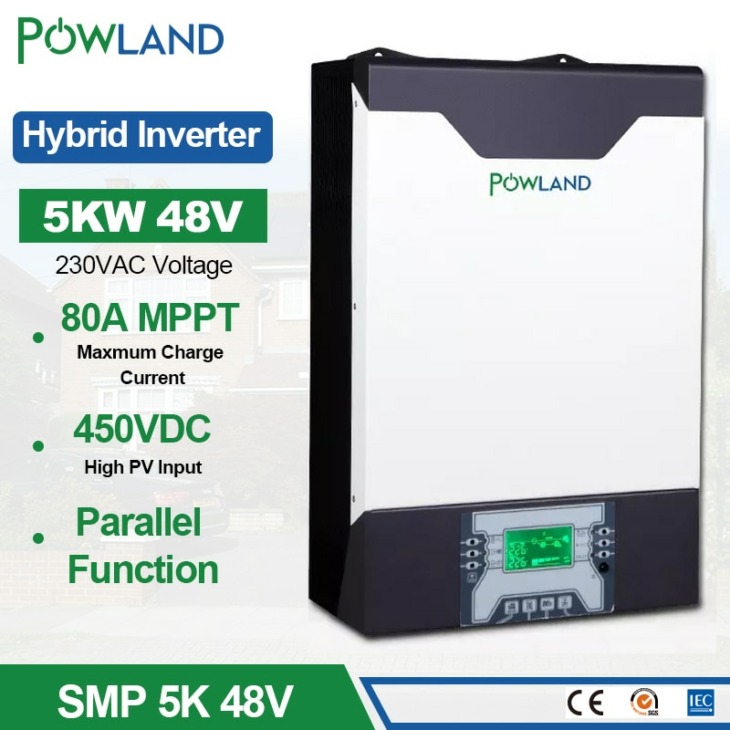 Solar Inverter 500Vdc 5000W 80A Mppt Párhuzamos Inverter 48V 230Vac ...