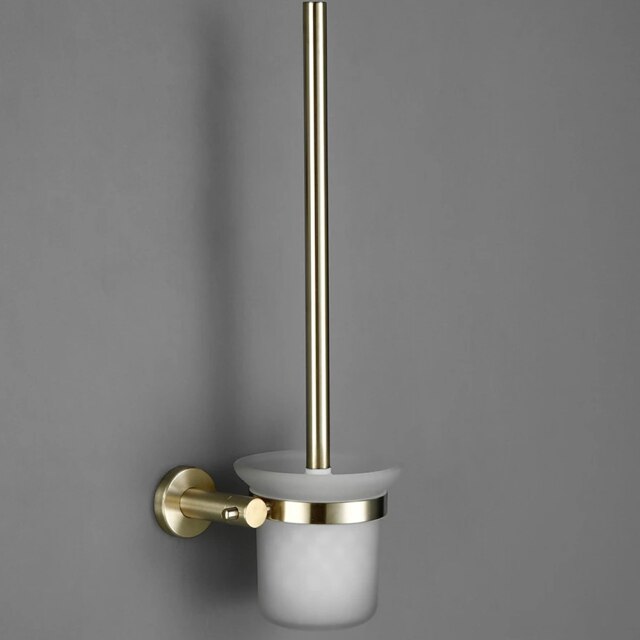 Round brushed gold