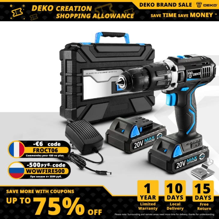 Deko Gcd20Du3 20V Max Lítium Akkumulátor Diy Power Illesztőprogram ...