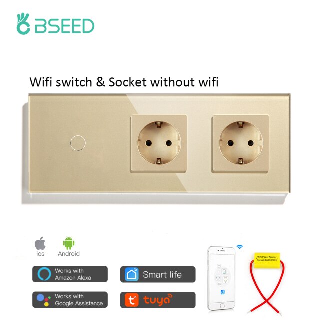 Wifi 1Gang Gold