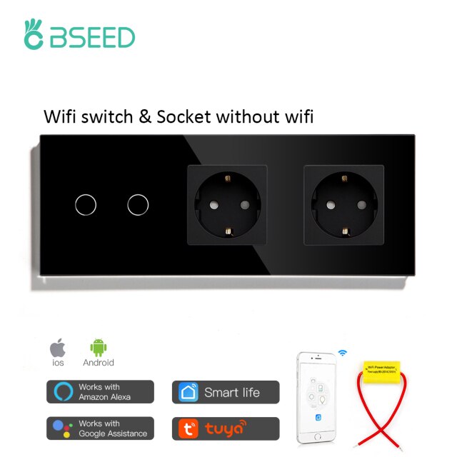 Wifi 2Gang Black