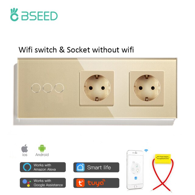 Wifi 3Gang Gold