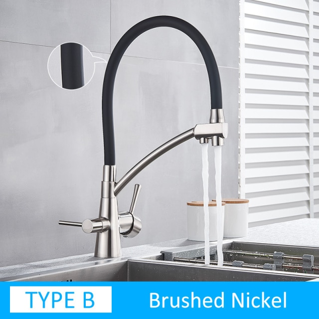 B Brush Nickel Black