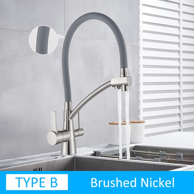 B Brush Nickel Grey