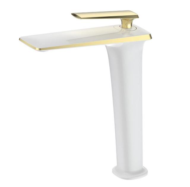White with gold