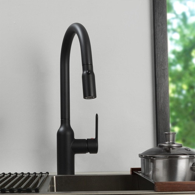 Black faucet
