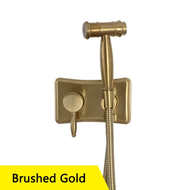 Brushed gold bidet