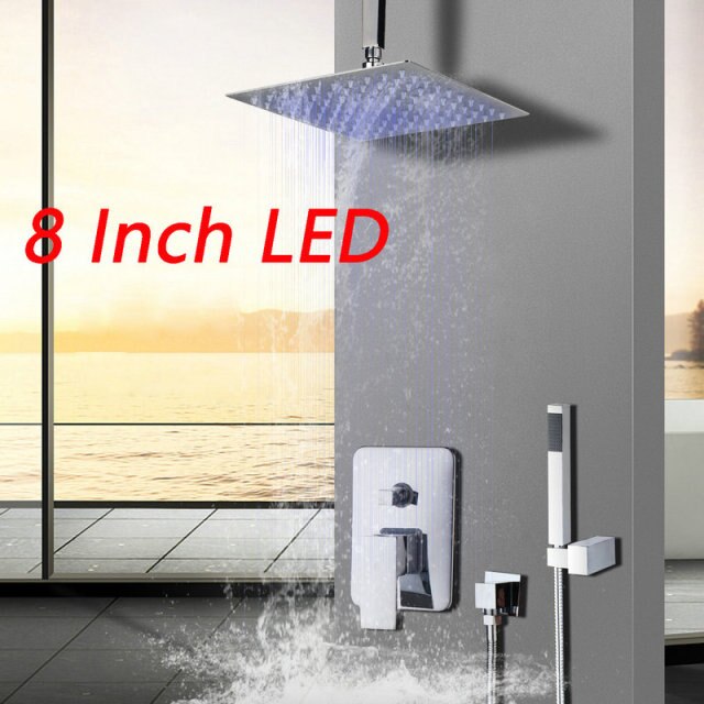 led 8 inch shower