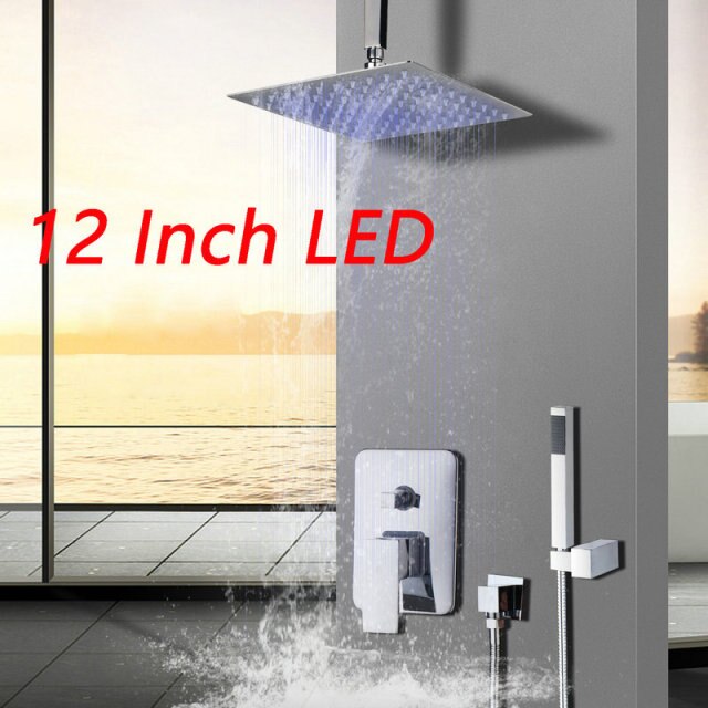 led 12 inch shower