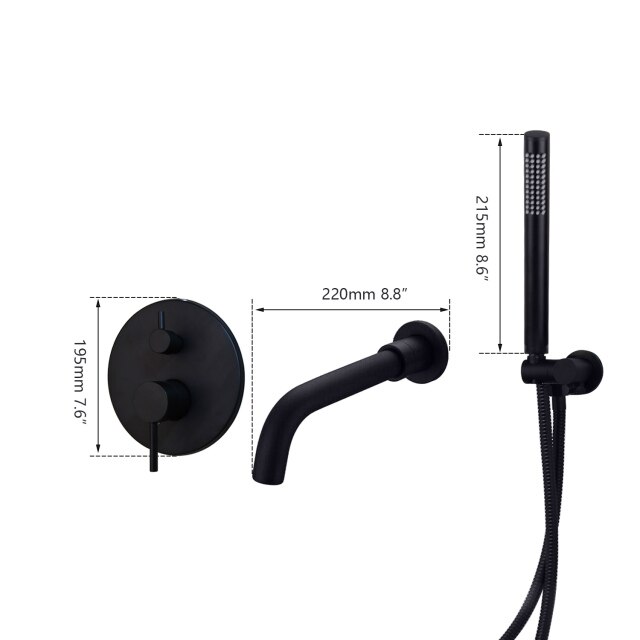 Matte Black Shower