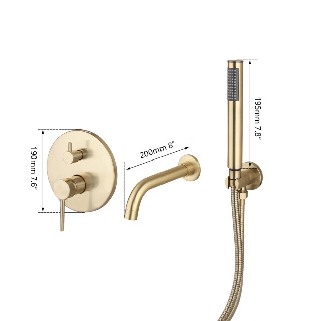 Brushed Gold Shower