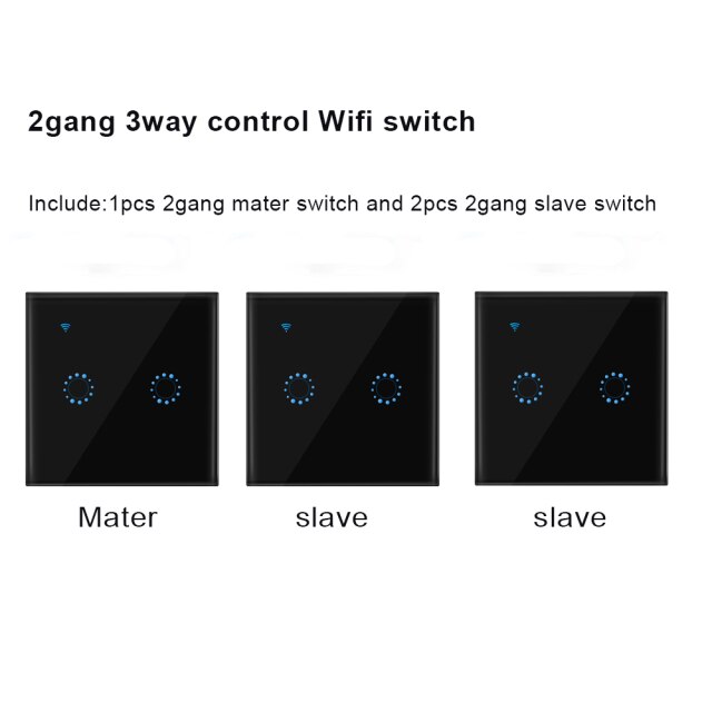 2 gang 3 way black