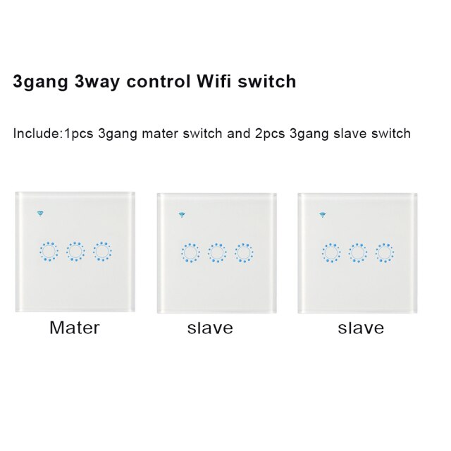 3 gang 3 way white