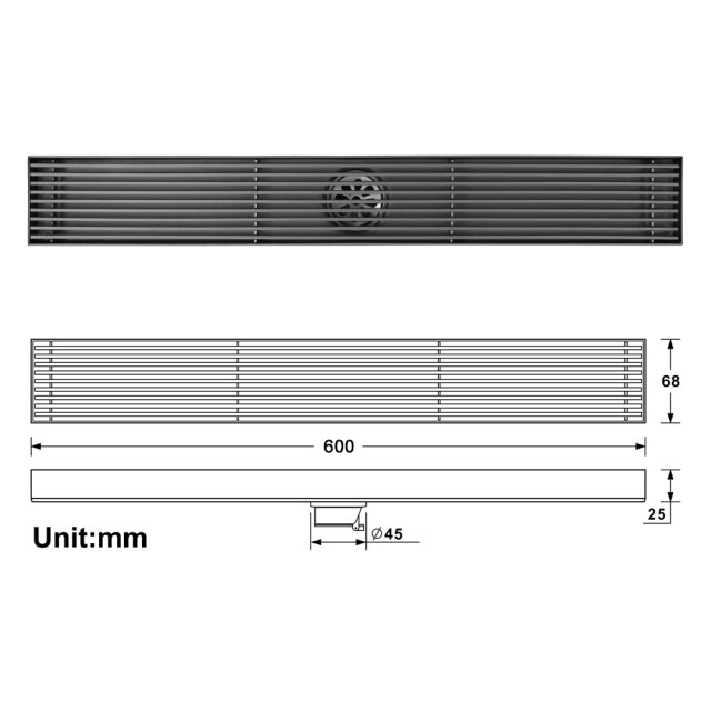 Gray - 60cm