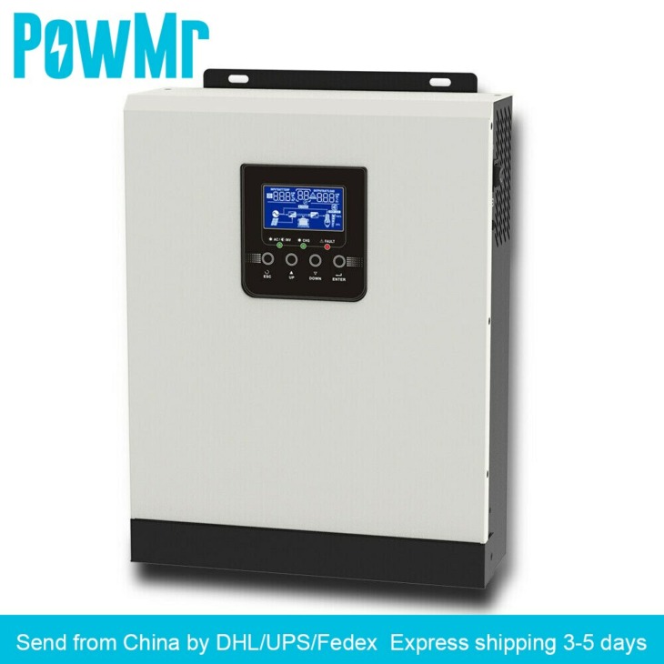 Powmr 2400W Hybrid Solar Inverter 220V 50A Pwm 3Kva Pure Sine Wave ...