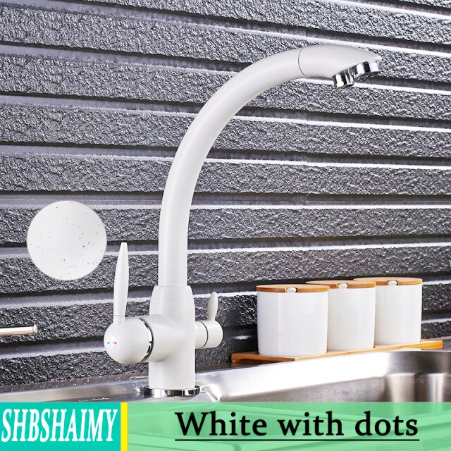 White with dots